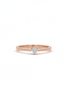 Celene Round Brilliance – 18k Rose Gold Rhodium-Plated Solitaire Ring