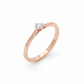 Celene Round Brilliance – 18k Rose Gold Rhodium-Plated Solitaire Ring