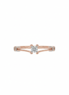 Whisper Peak Lab-Grown Diamond Ring, Rendered in 18k Rose Gold and Rhodium