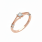 Whisper Peak Lab-Grown Diamond Ring, Rendered in 18k Rose Gold and Rhodium