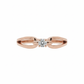 The Nova Arch Lab-Grown Diamond Ring, Showcasing 18k Rose Gold and Rhodium Plate