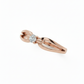 The Nova Arch Lab-Grown Diamond Ring, Showcasing 18k Rose Gold and Rhodium Plate