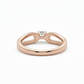 The Nova Arch Lab-Grown Diamond Ring, Showcasing 18k Rose Gold and Rhodium Plate