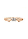 Seren Axis Solitaire – 18K Rose Gold Rhodium Plated