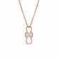 Sleek Infinity Glow Pendant – Minimal Solitaire in 18K Rose Gold Rhodium Plated