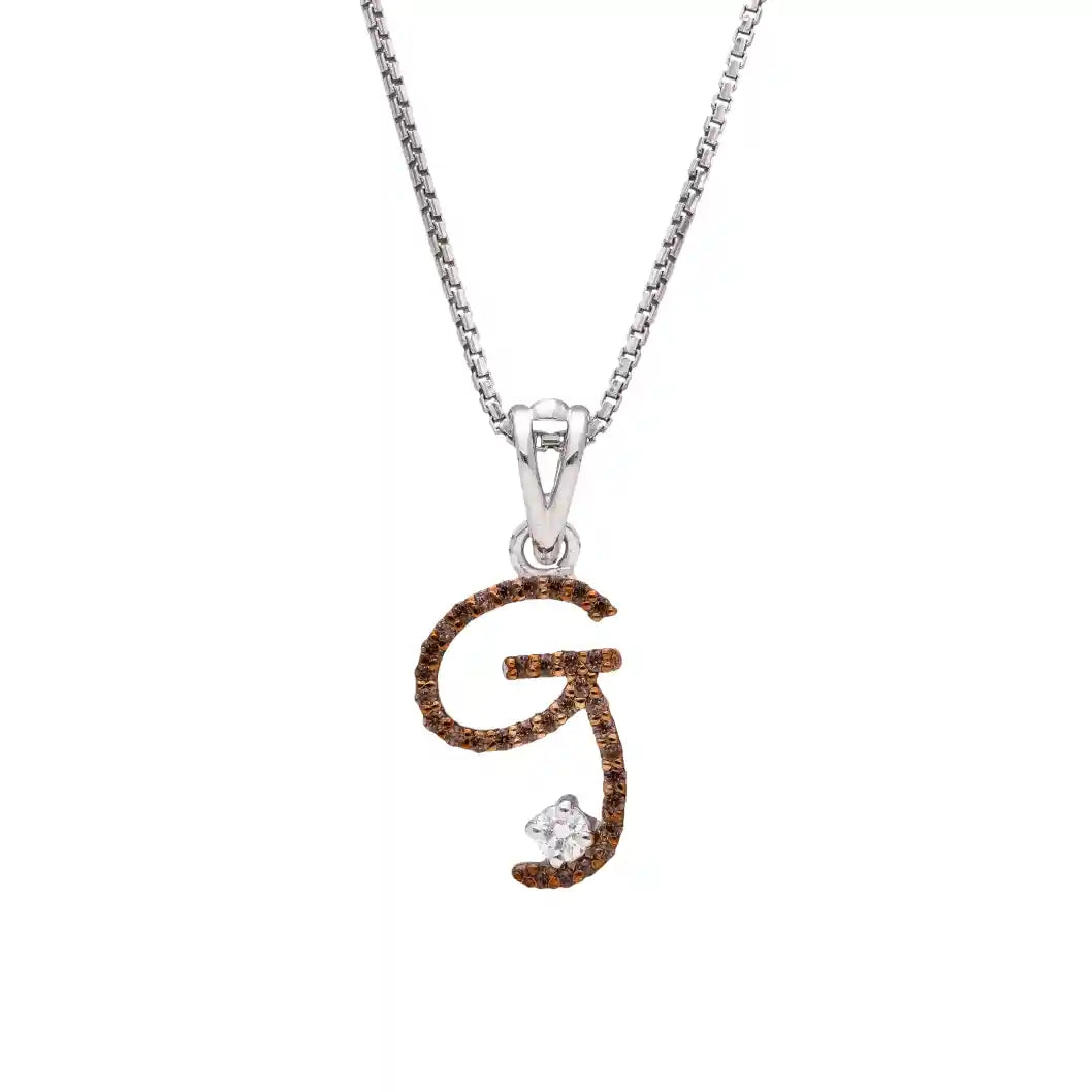 Royal G Alpha Diamond Pendant with Chain