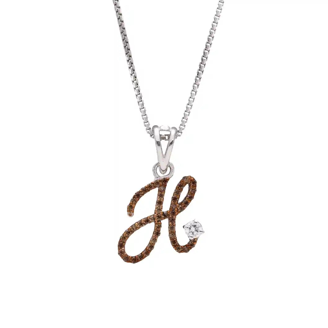 Royal H Alpha Diamond Pendant with Chain