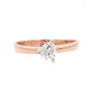 Serin Heartmist Ring – 18K Rose Gold Rhodium Plated