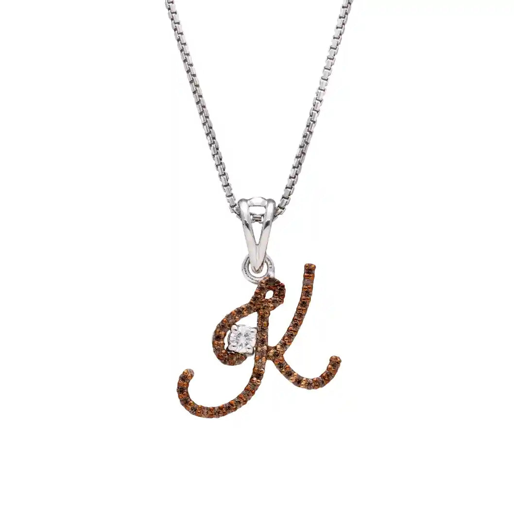 Royal K Alpha Diamond Pendant with Chain