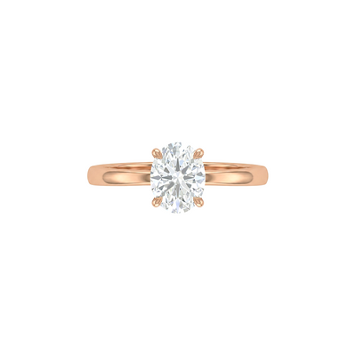 Oval Solitaire Diamond Ring