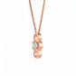 Sleek Infinity Glow Pendant – Minimal Solitaire in 18K Rose Gold Rhodium Plated
