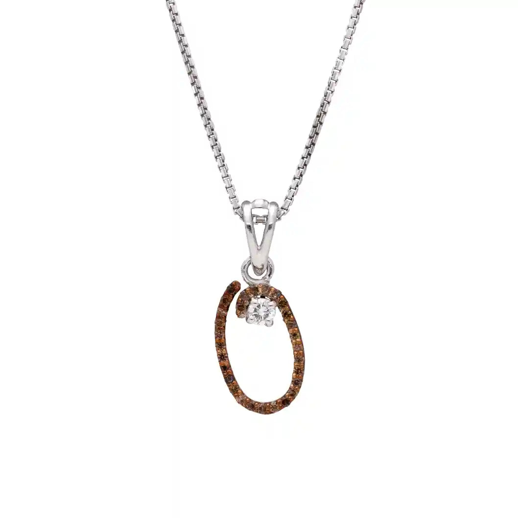 Royal O Alpha Diamond Pendant with Chain