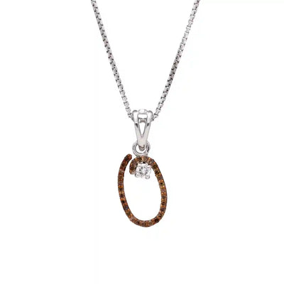 Royal O Alpha Diamond Pendant with Chain