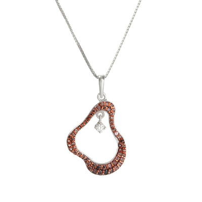 Aura Brown Halo Lab Diamond Pendant