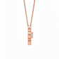 Sleek Infinity Glow Pendant – Minimal Solitaire in 18K Rose Gold Rhodium Plated