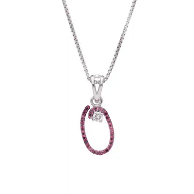 Elegant O Initial Diamond Pendant with Chain