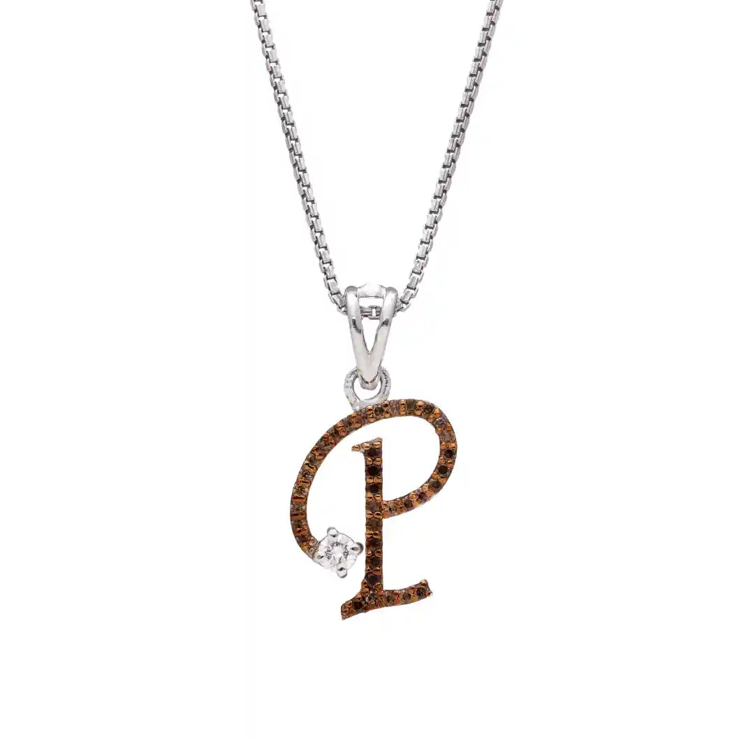 Royal P Alpha Diamond Pendant with Chain