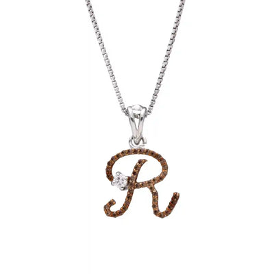 Royal R Alpha Diamond Pendant with Chain