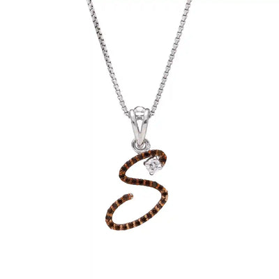 Royal S Alpha Diamond Pendant with Chain