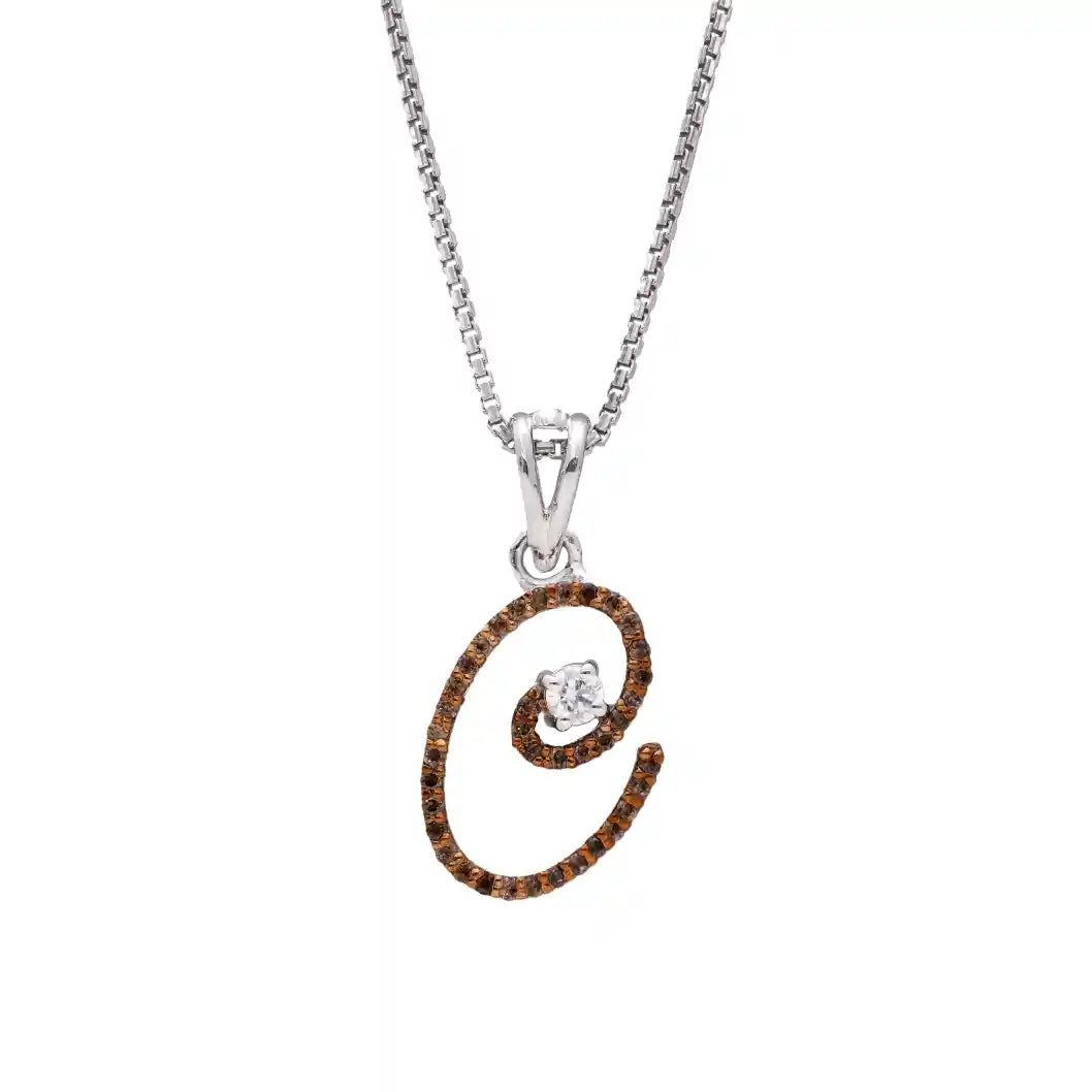 Royal C Alpha Diamond Pendant with Chain