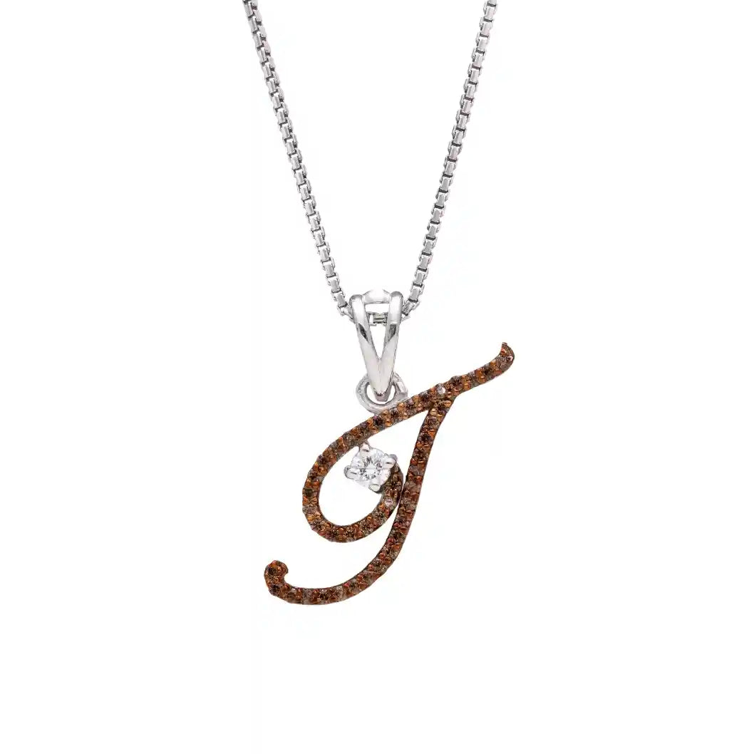Royal T Alpha Diamond Pendant with Chain