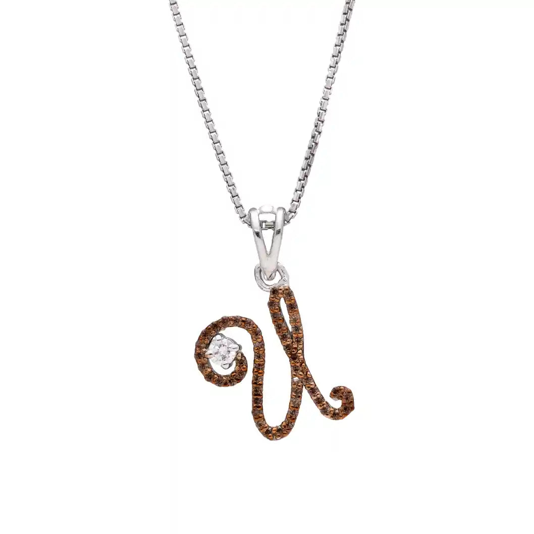 Royal U Alpha Diamond Pendant with Chain