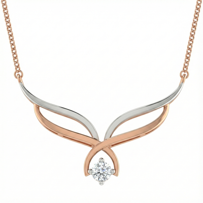 Phoenix Two Tone Diamond Pendant with chain