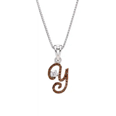 Royal Y Alpha Diamond Pendant with Chain