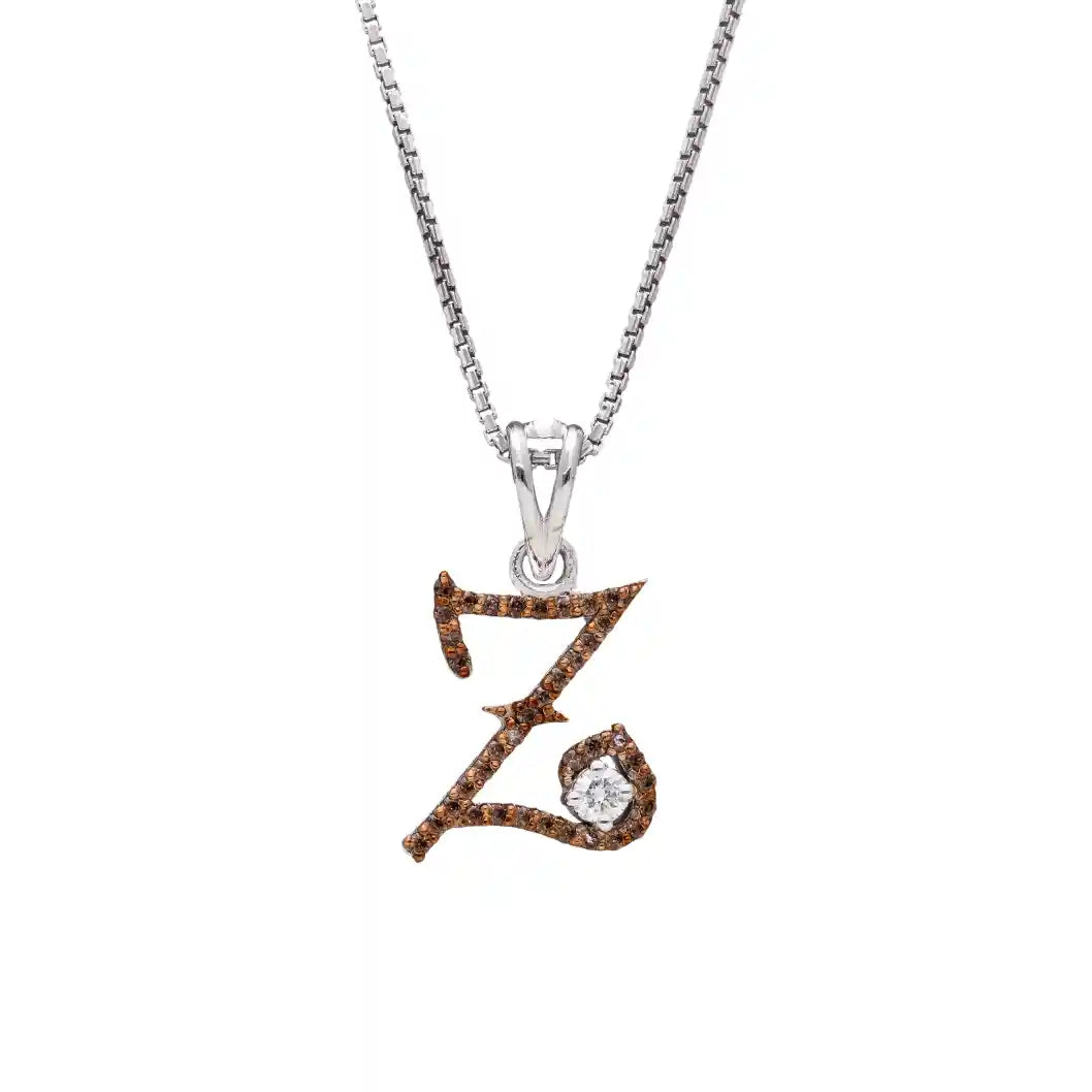 Royal Z Alpha Diamond Pendant with Chain
