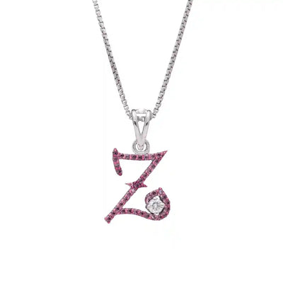 Elegant Z Initial Diamond Pendant with Chain