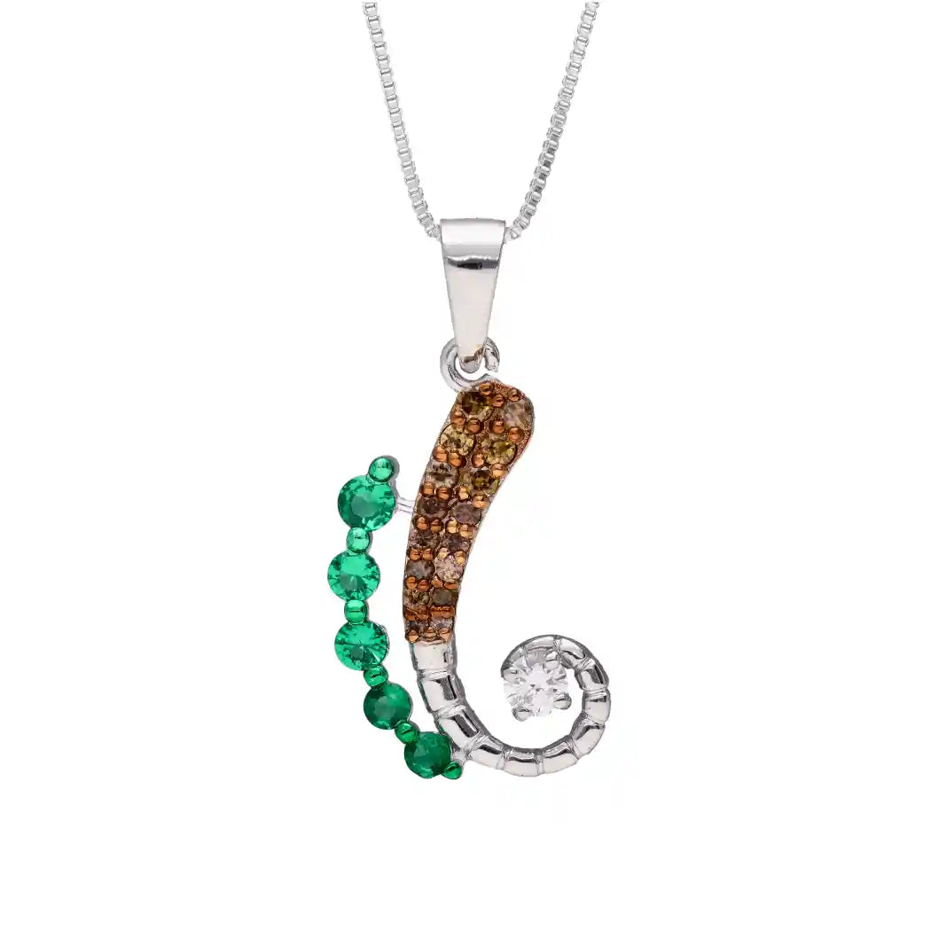 Emerald Jazz Charm Diamond Pendant