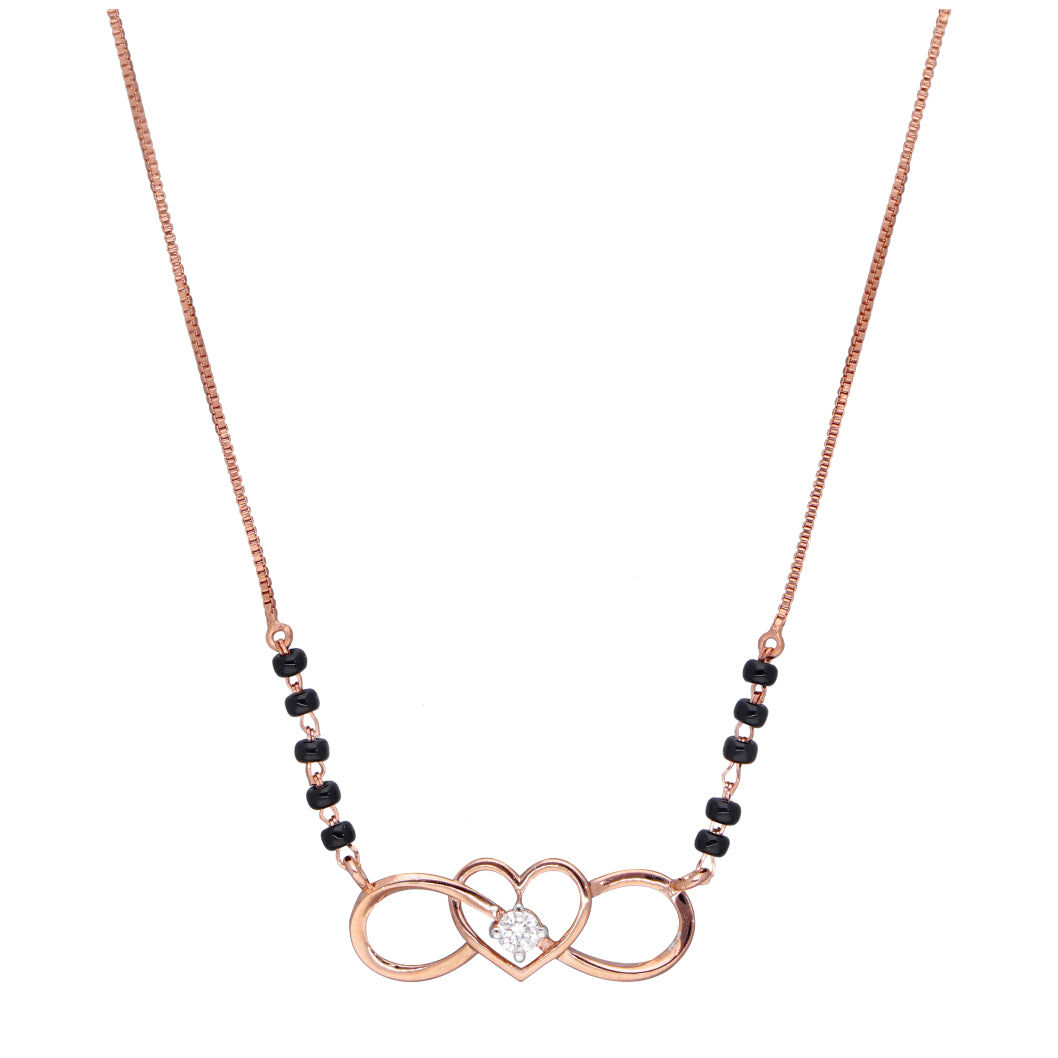 Infinity Heart Lab Diamond Mangalsutra