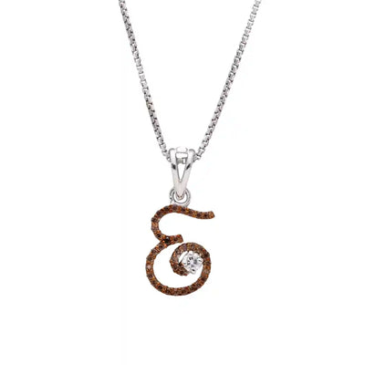 Royal E Alpha Diamond Pendant with Chain