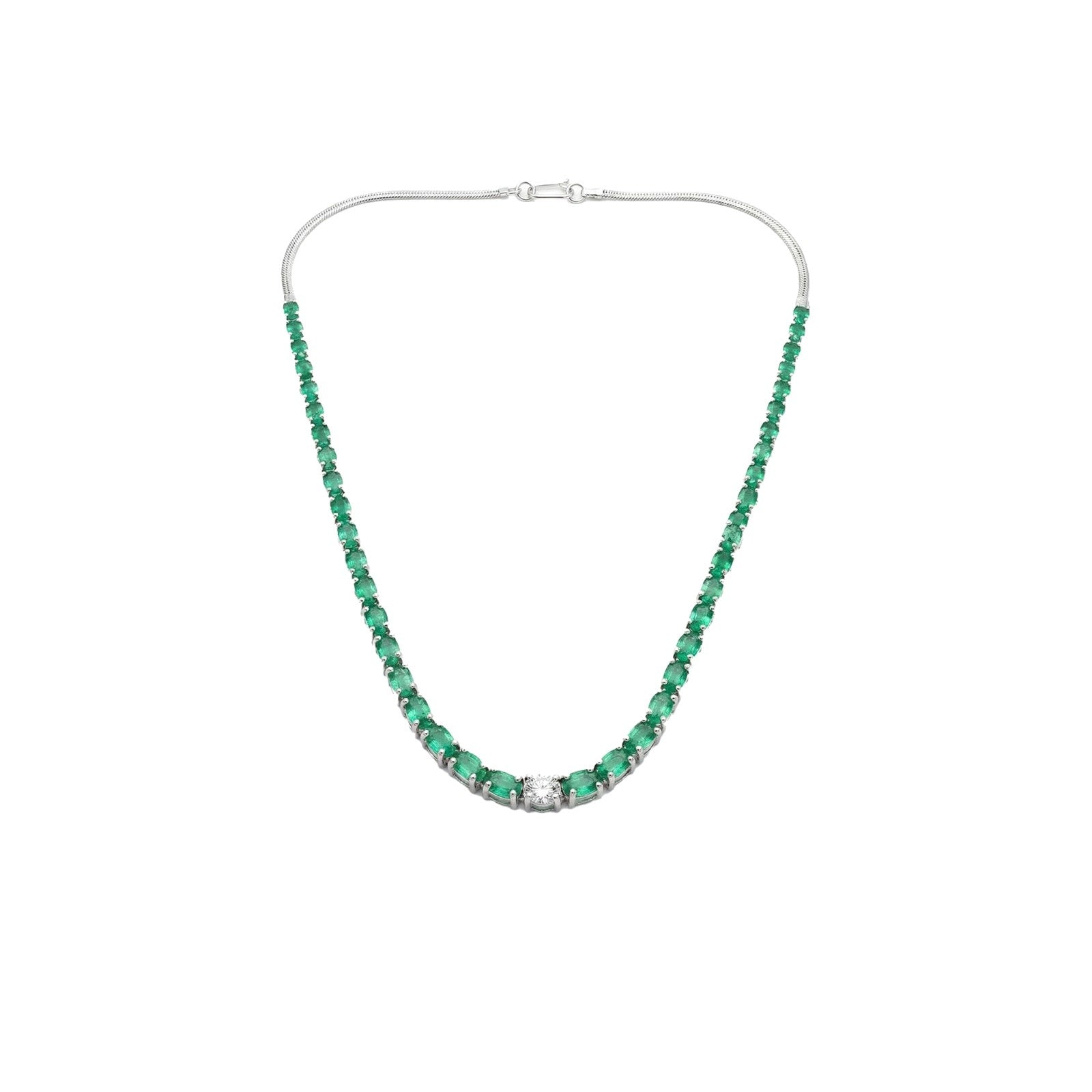Green Gem Diamond Necklace