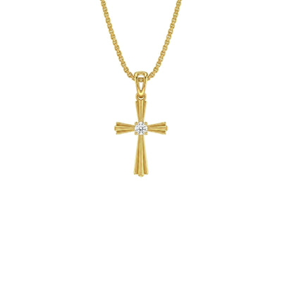 Radiant Cross Diamond Pendant