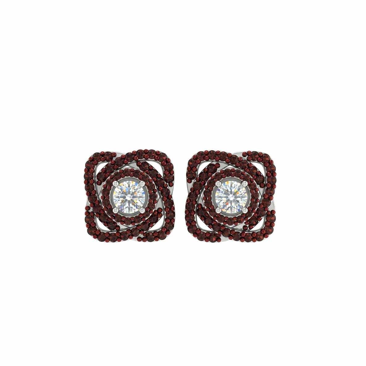 Rose Lattice Sparkle Earrings