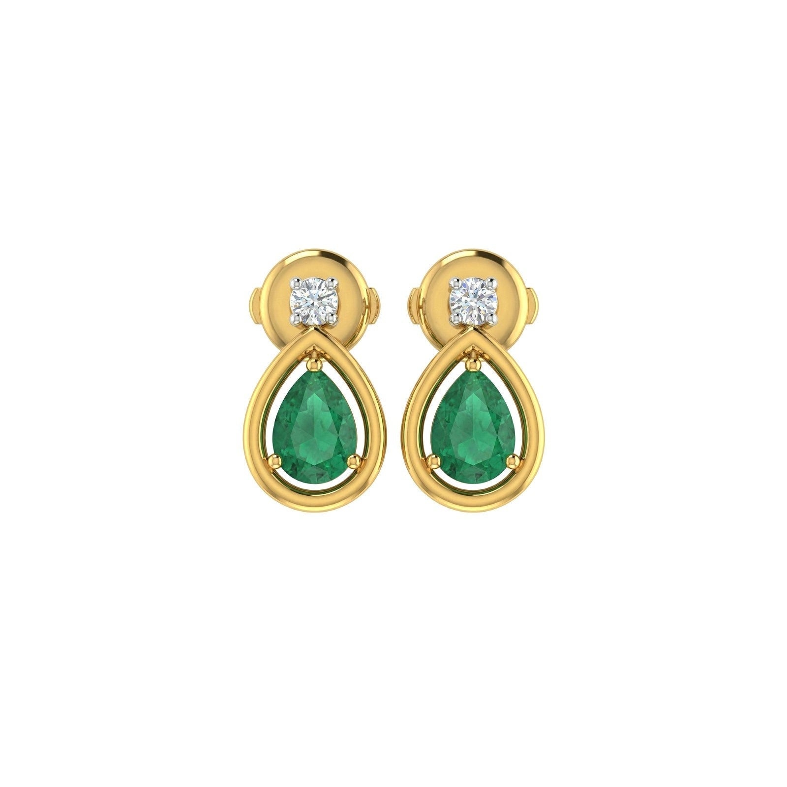 Golden Teardrop Sparkle Earring
