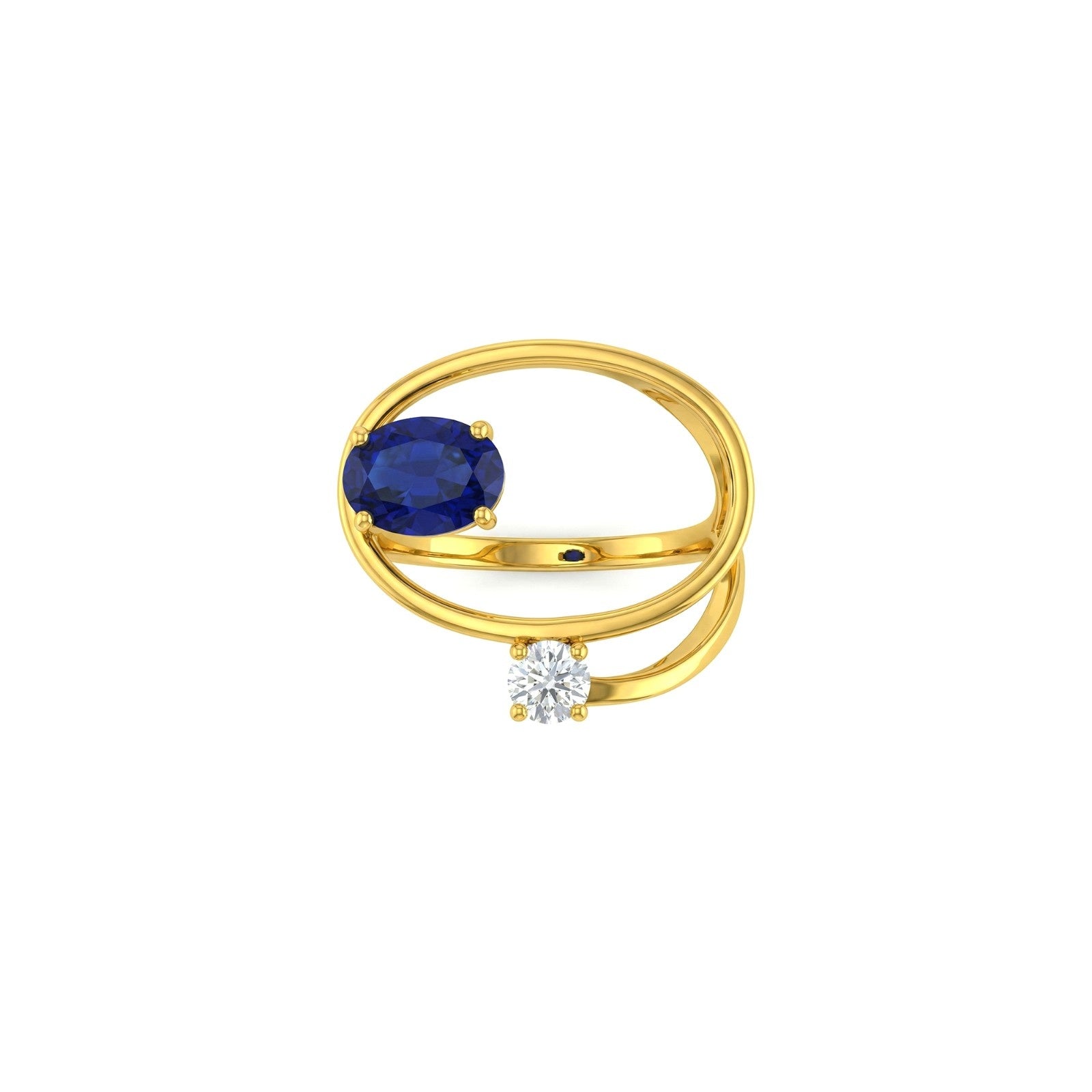 Blue Horizon Diamond Ring