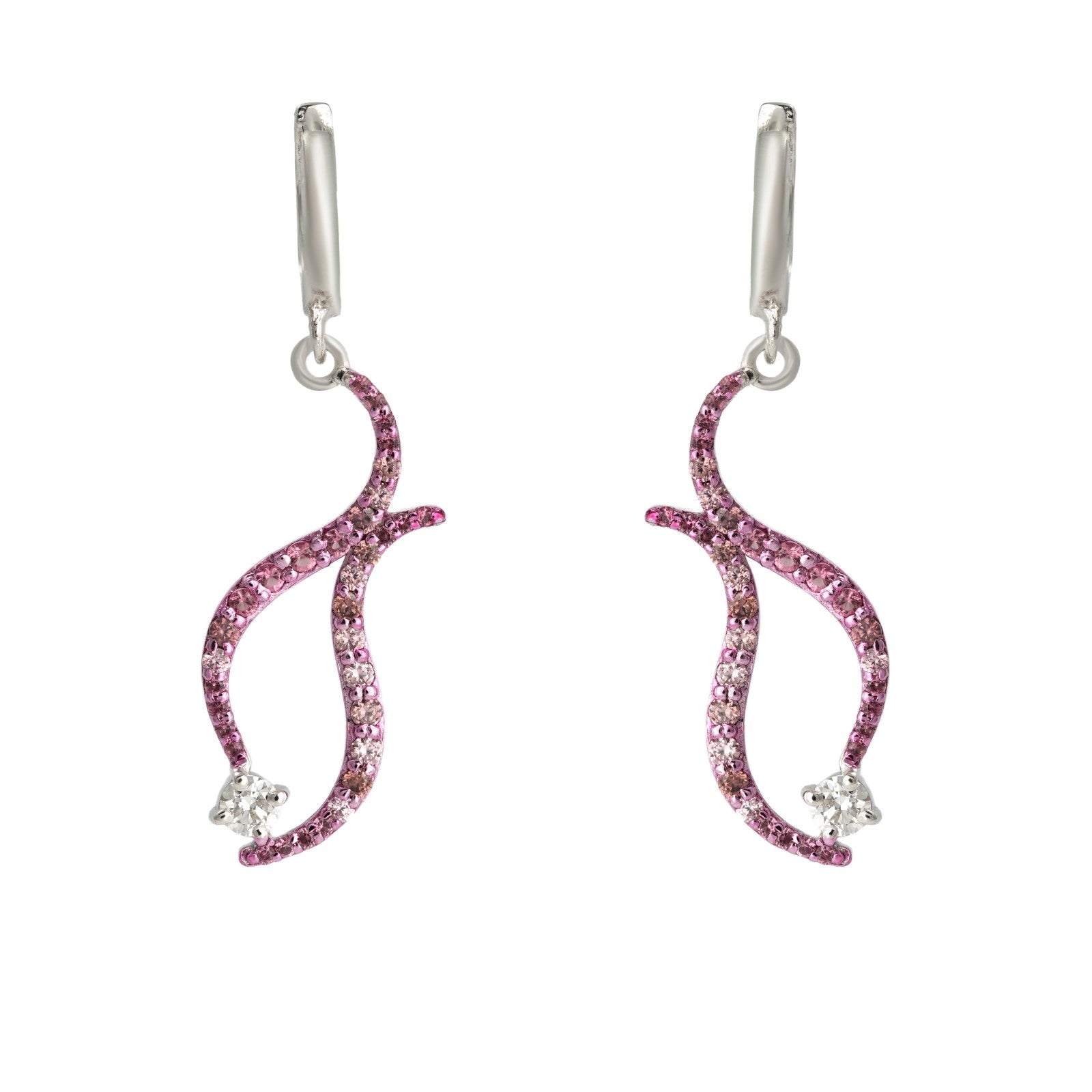 Pink Swan Sparkle Earrings