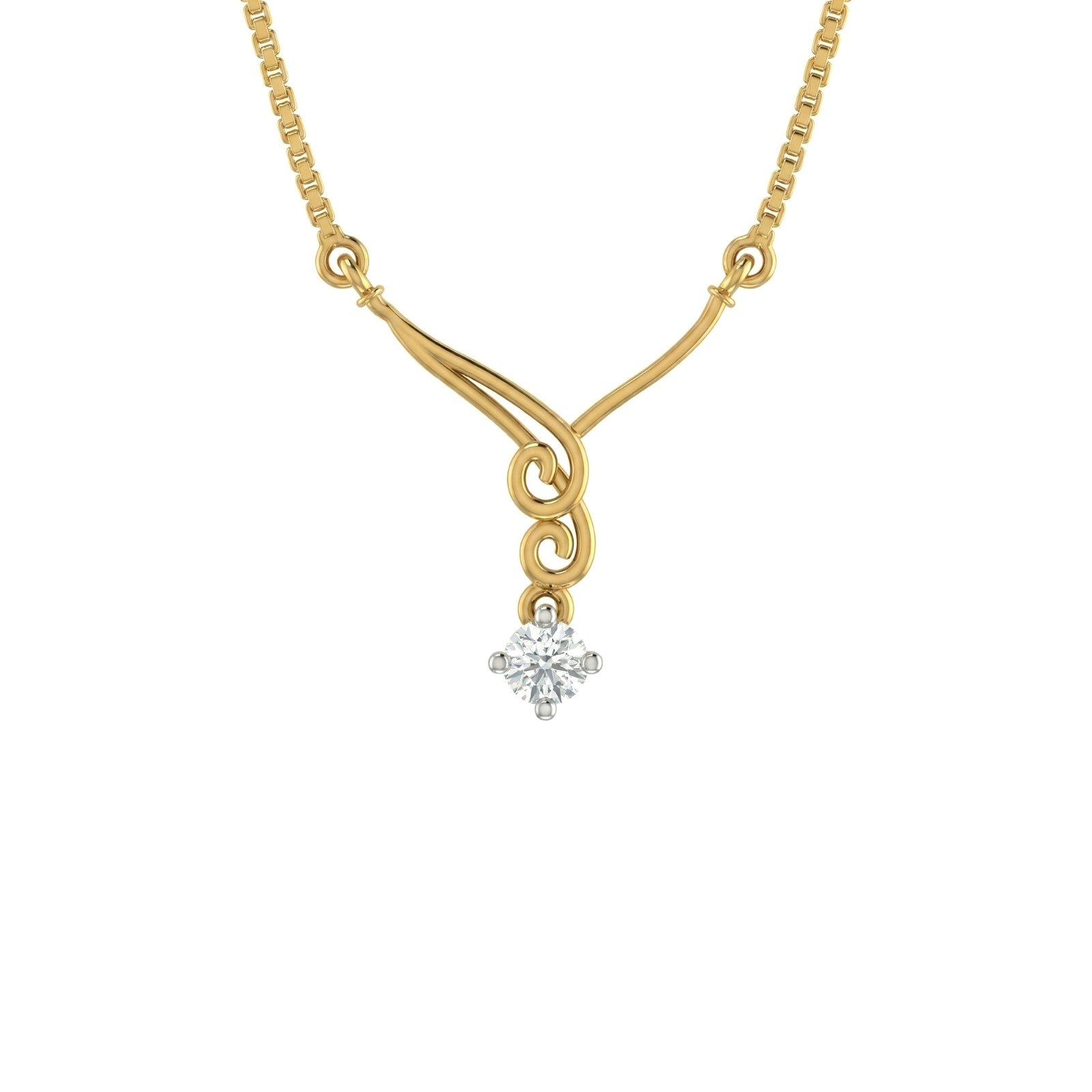 Eternal Spark Diamond Pendant With Chain