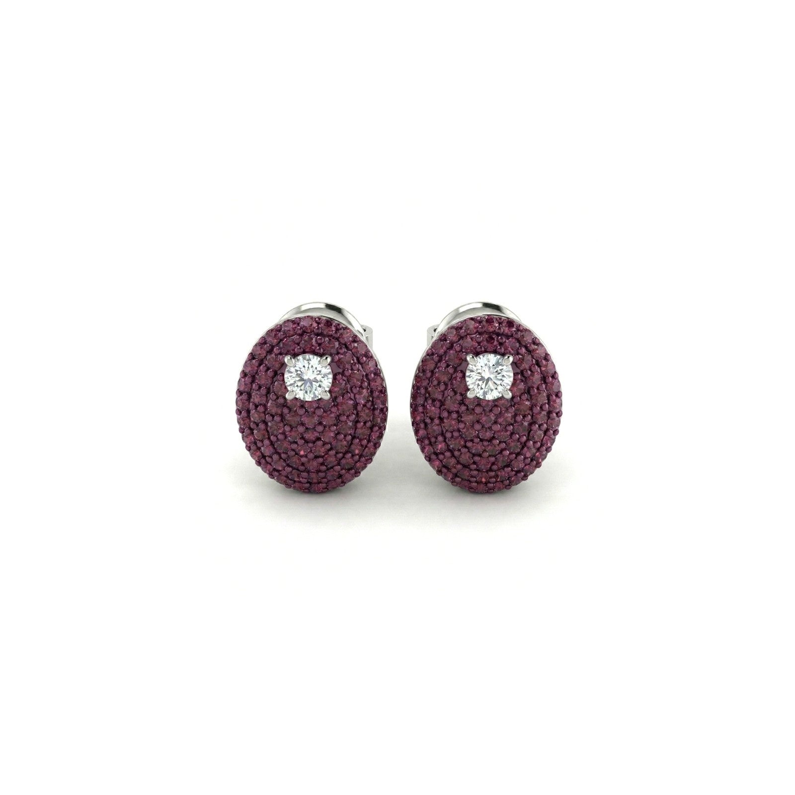Pink Radiance Oval Studs