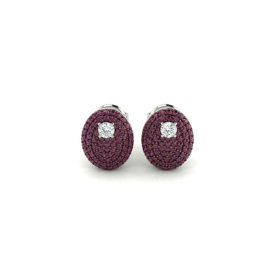Pink Radiance Oval Studs