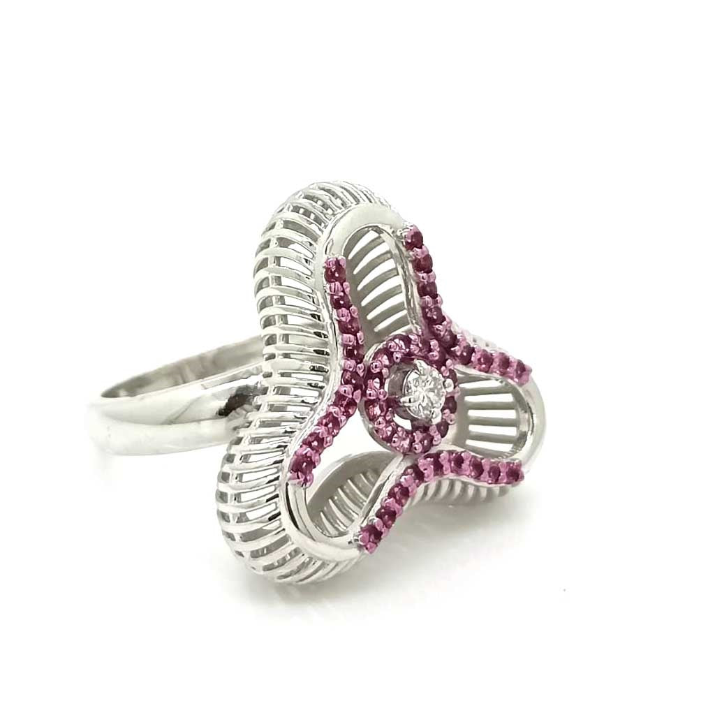 Pink Trio Diamond Ring