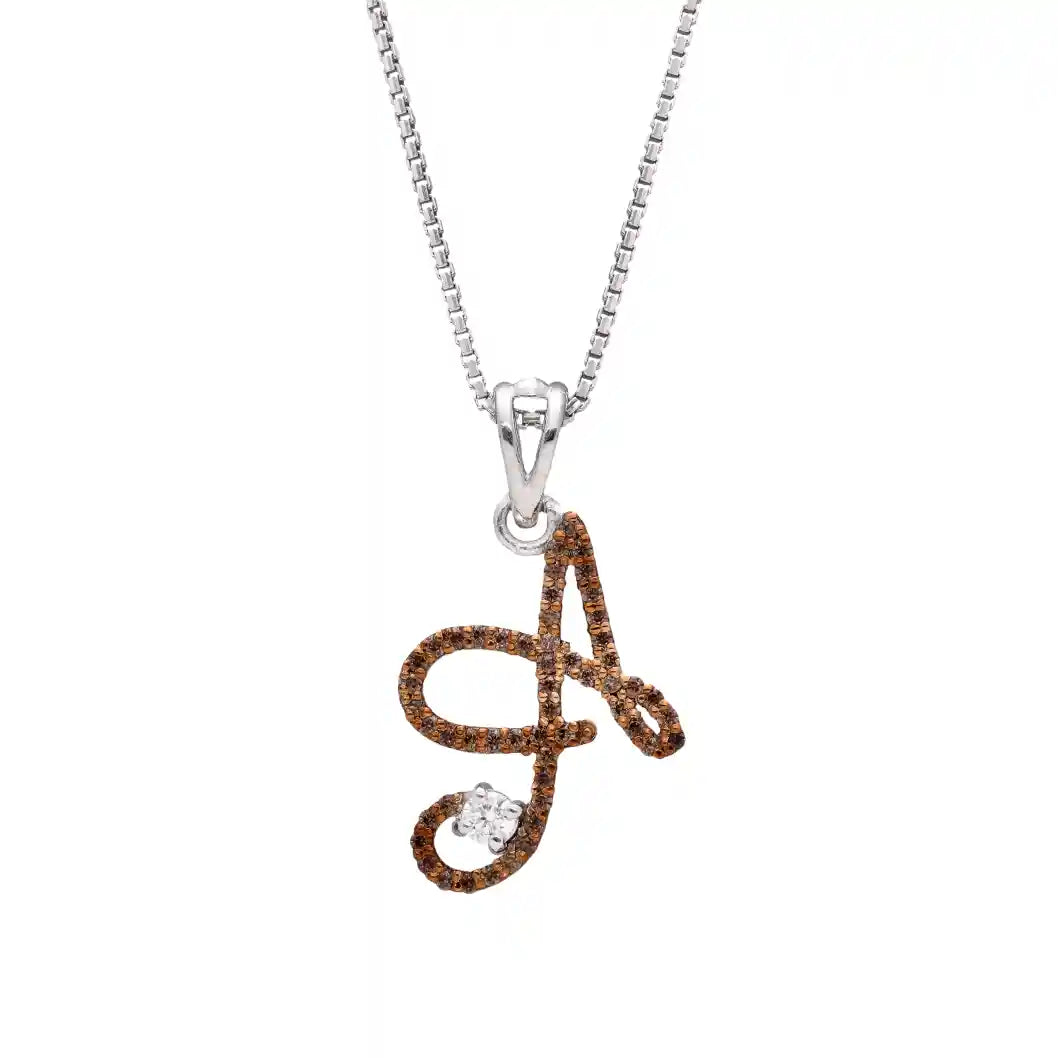 Royal A Alpha Diamond Pendant with Chain