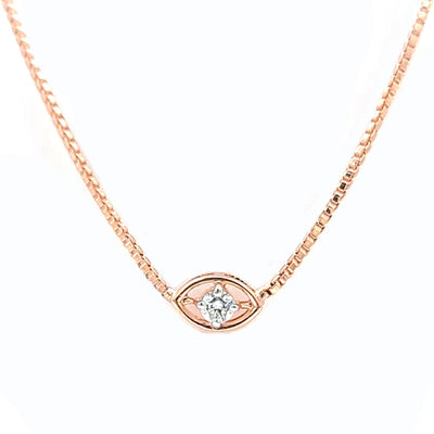 Eye Marquise Lab Diamond Pendant with Chain