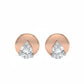 Seren Halo Teardrop Earrings – 18K Rose Gold Rhodium Plated