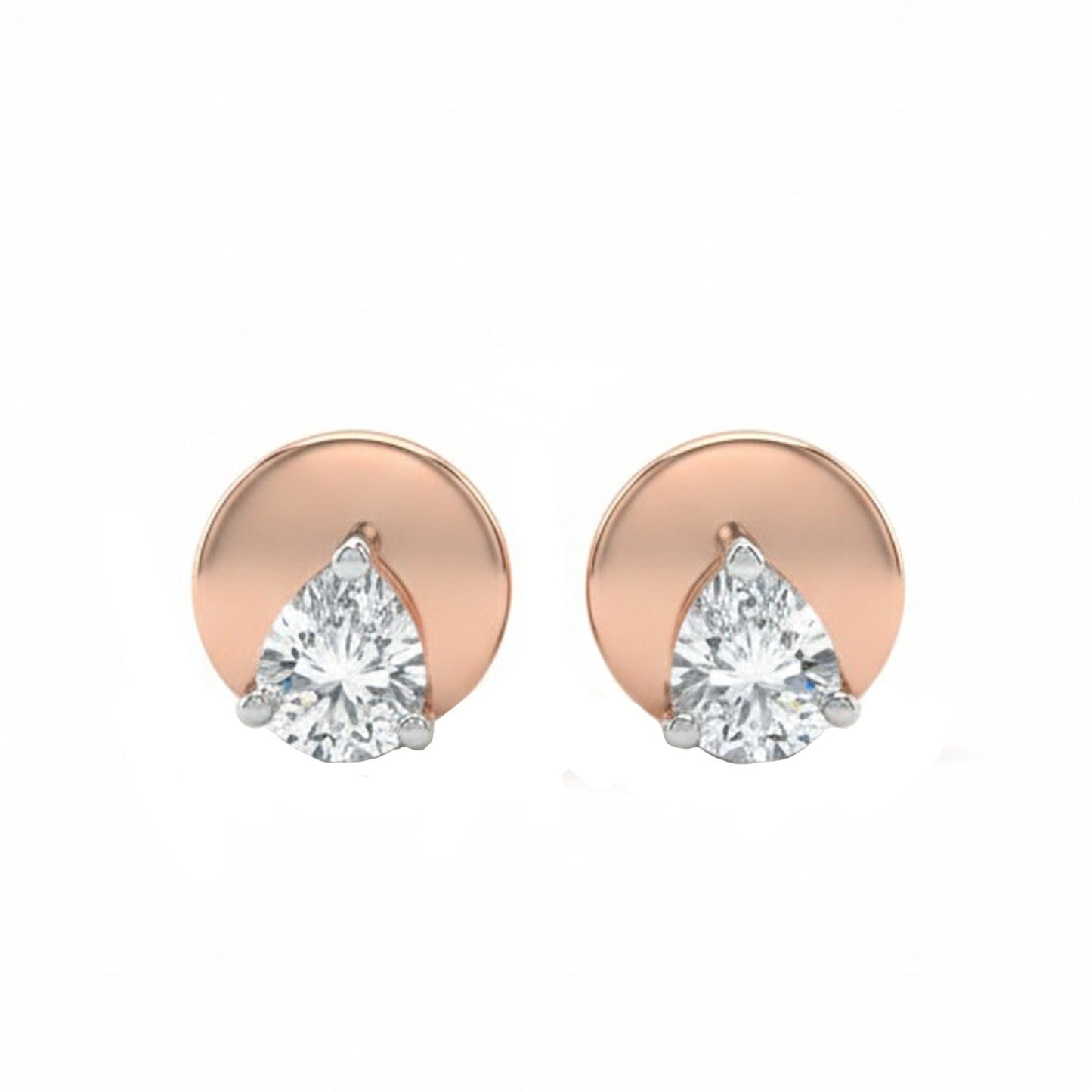 Seren Halo Teardrop Earrings – 18K Rose Gold Rhodium Plated