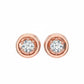 Nuvia Glow Crest Earrings – 18K Rose Gold Rhodium Plated
