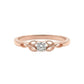 Vine Whisper Loop Ring – 18K Rose Gold Rhodium Plated