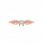 The Elara Knot Ring in 18K Rose Gold with Lab-Grown Diamond Center